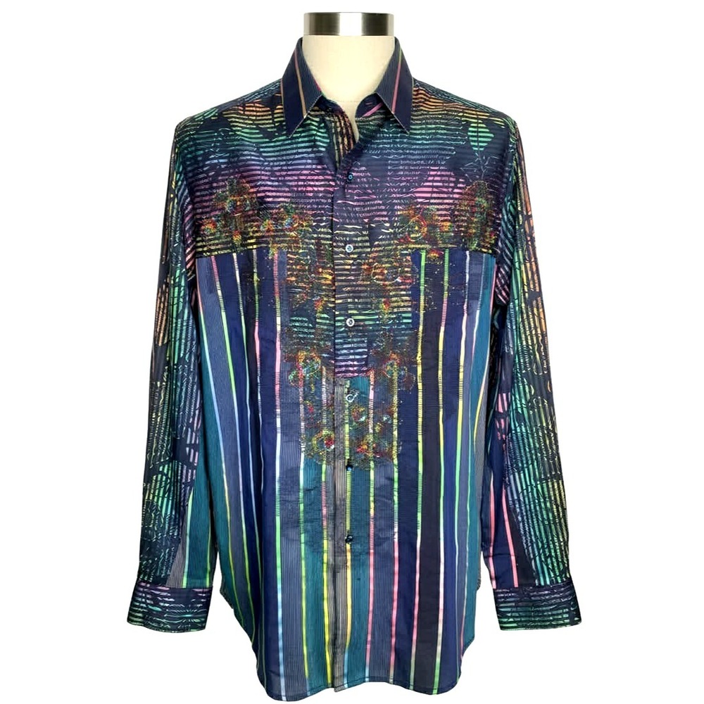 Robert Graham Master Detailer Limited Edition Long Sleeve Shirt Medium Luxury‎